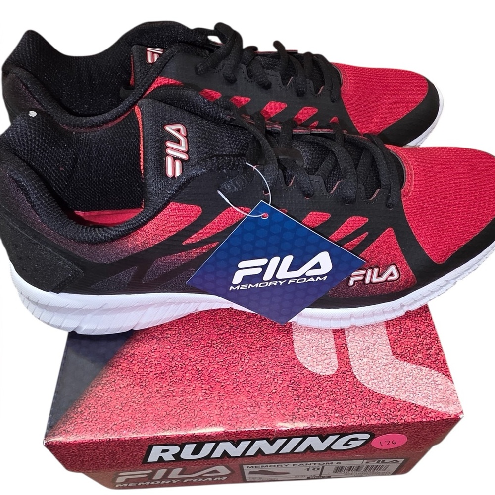 Fila Red and Black Athletic Sneakers